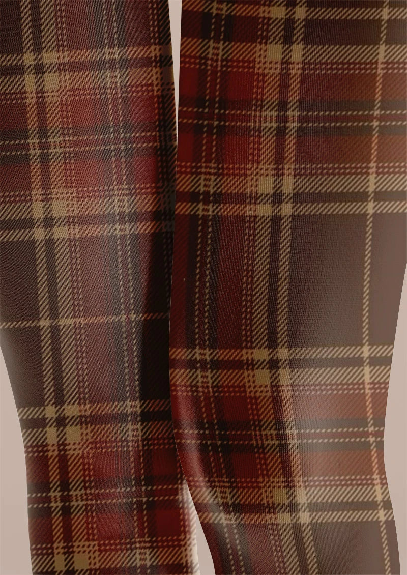 Viken Plan Highland Plaid Tights Hosiery Pantyhose - Image 5