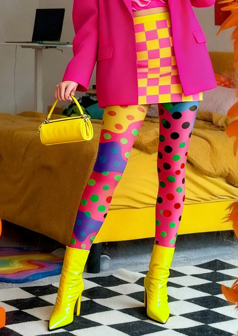 Viken Plan Polka Dot Tights Hosiery Pantyhose - Image 2