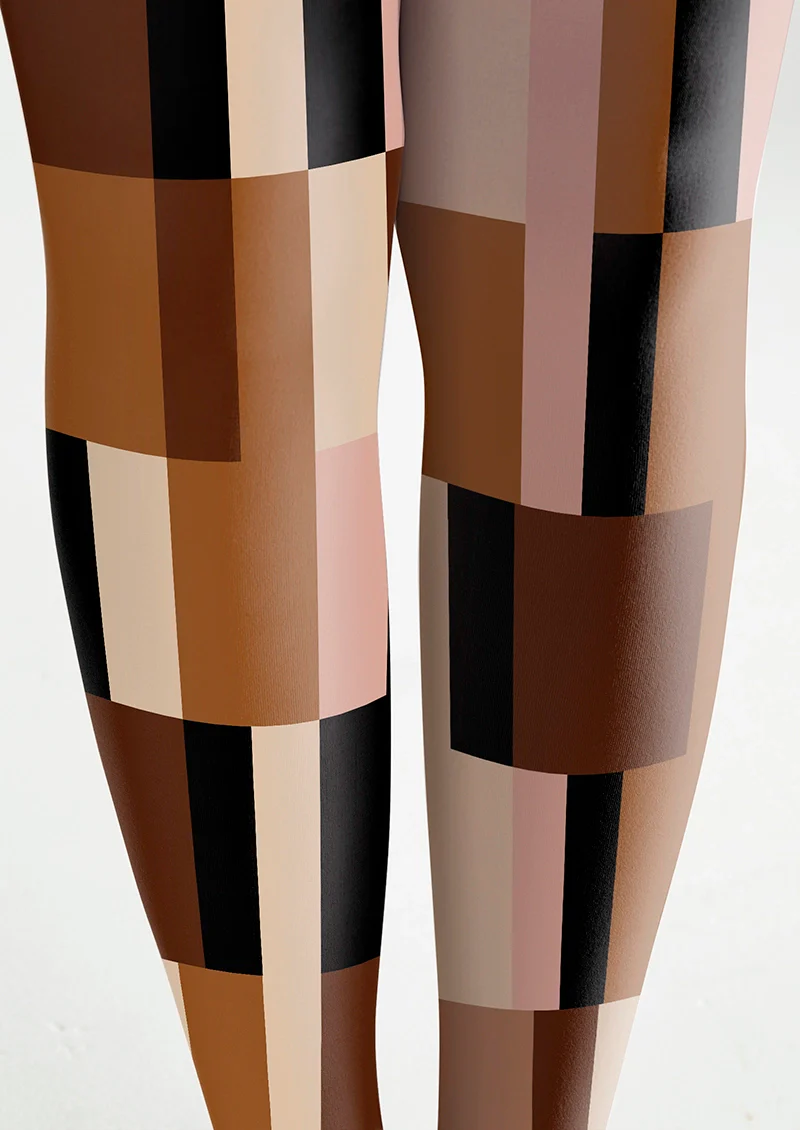 Viken Plan Brown Geometry Set Tights Hosiery Pantyhose - Image 6