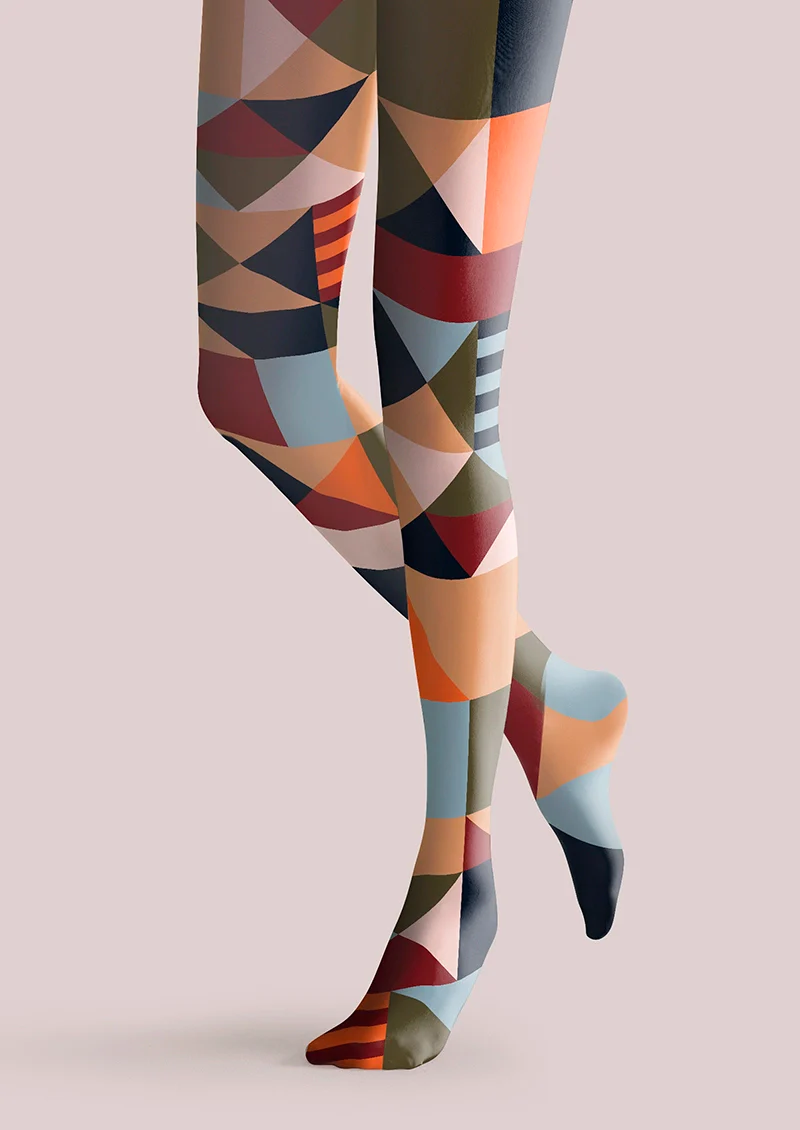 Viken Plan Gypsy Check Tights Hosiery Pantyhose - Image 6