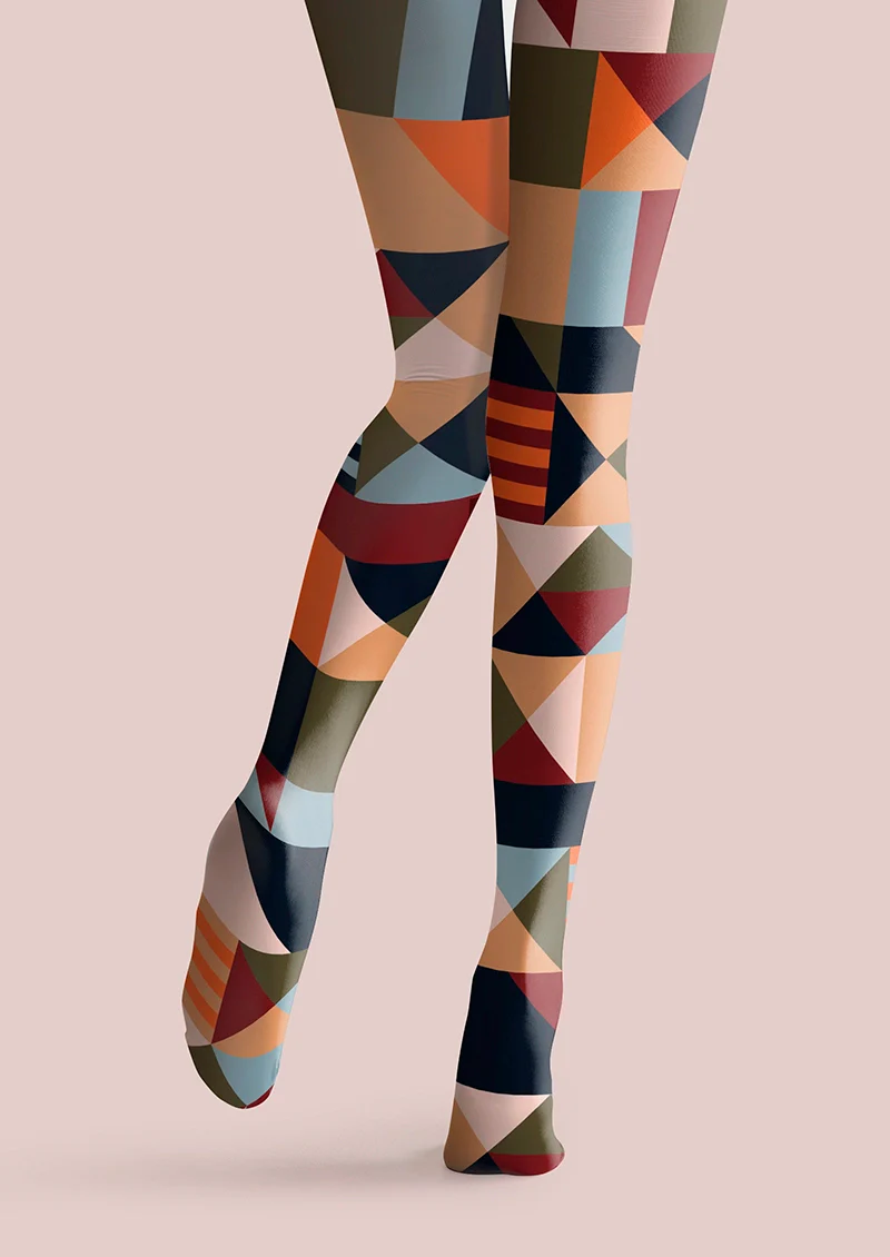 Viken Plan Gypsy Check Tights Hosiery Pantyhose - Image 7