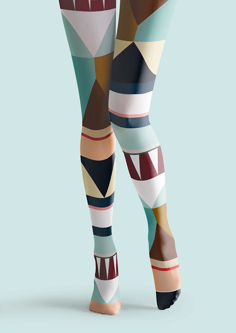 Viken Plan PopArt Print Boho Pantyhose/Tights [Edge Sequence]