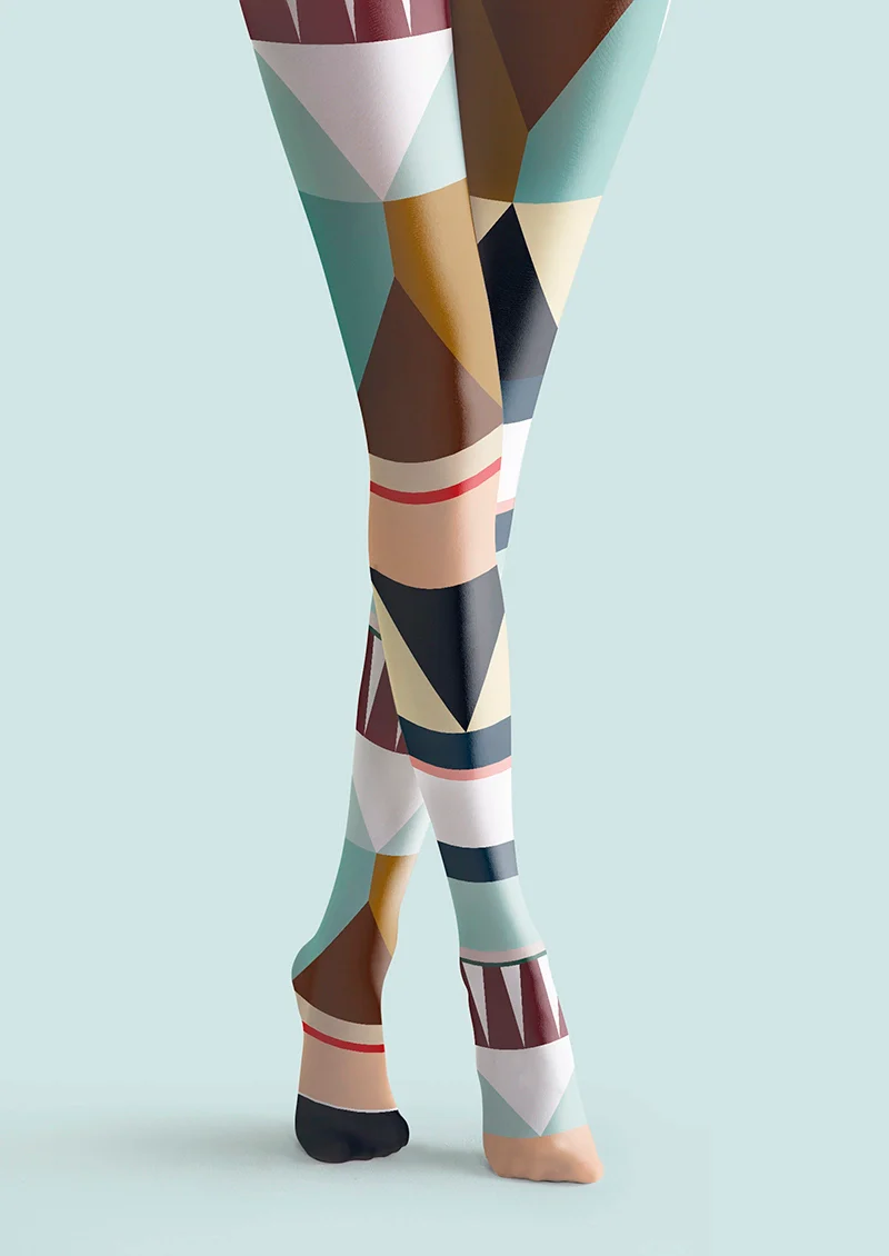 Viken Plan PopArt Print Boho Pantyhose/Tights [Edge Sequence] - Image 3