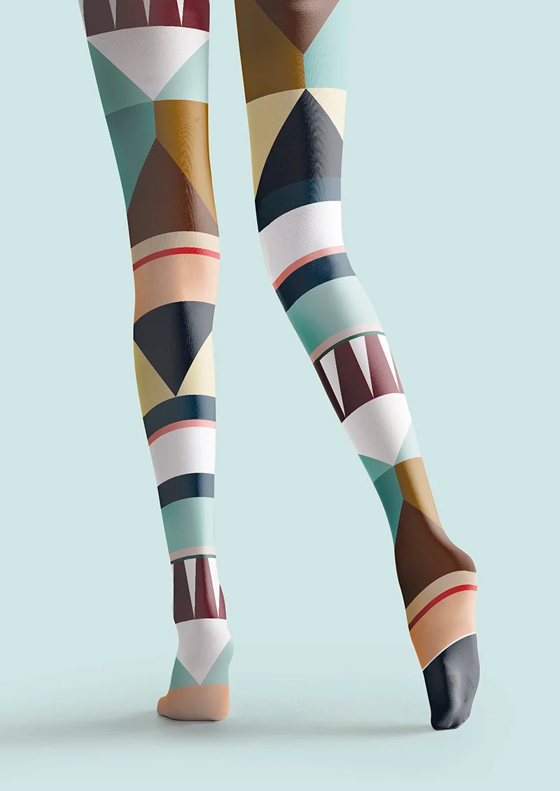 Viken Plan PopArt Print Boho Pantyhose/Tights [Edge Sequence] - Image 4