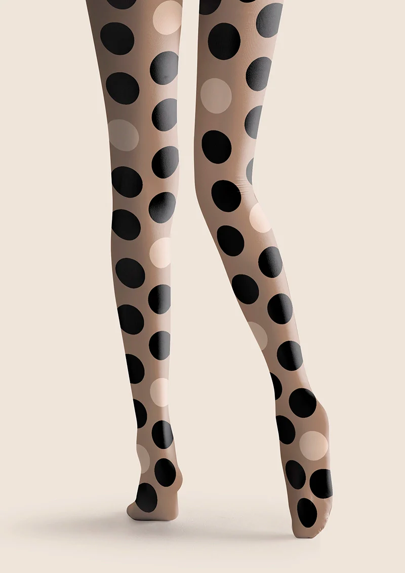 Viken Plan Bubble Tea Polka Dots Tights Hosiery Pantyhose - Image 4