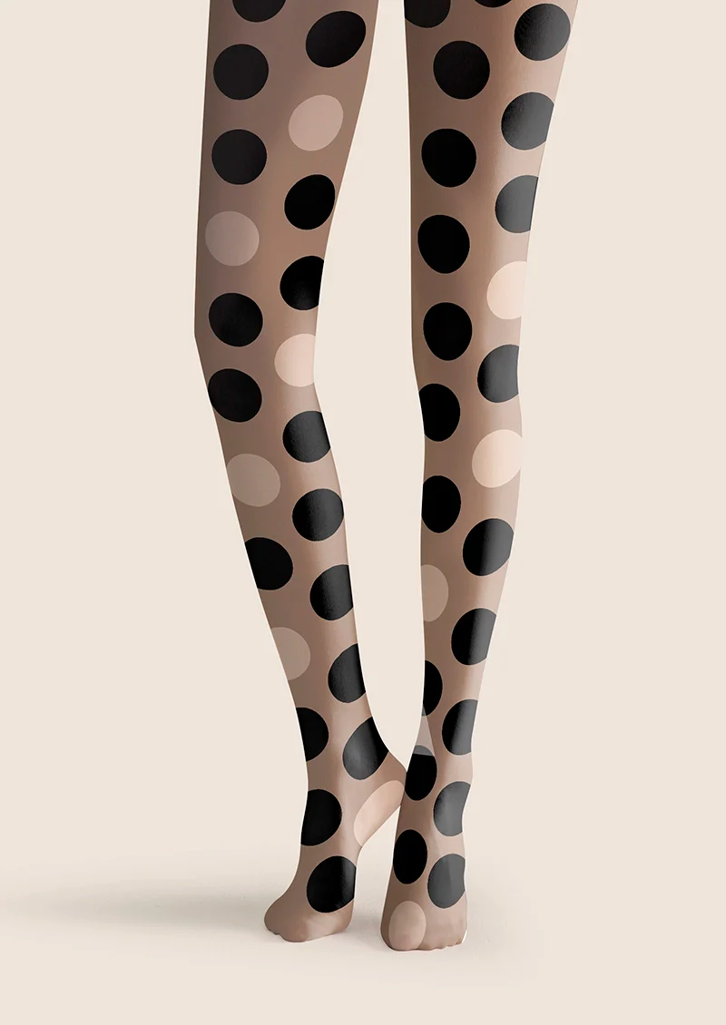 Viken Plan Bubble Tea Polka Dots Tights Hosiery Pantyhose - Image 5