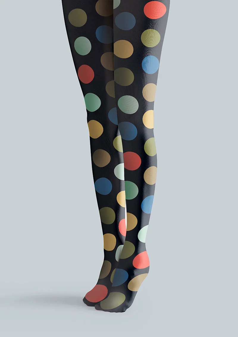 Viken Plan Colorful Polka Dots Tights Hosiery Pantyhose - Image 3