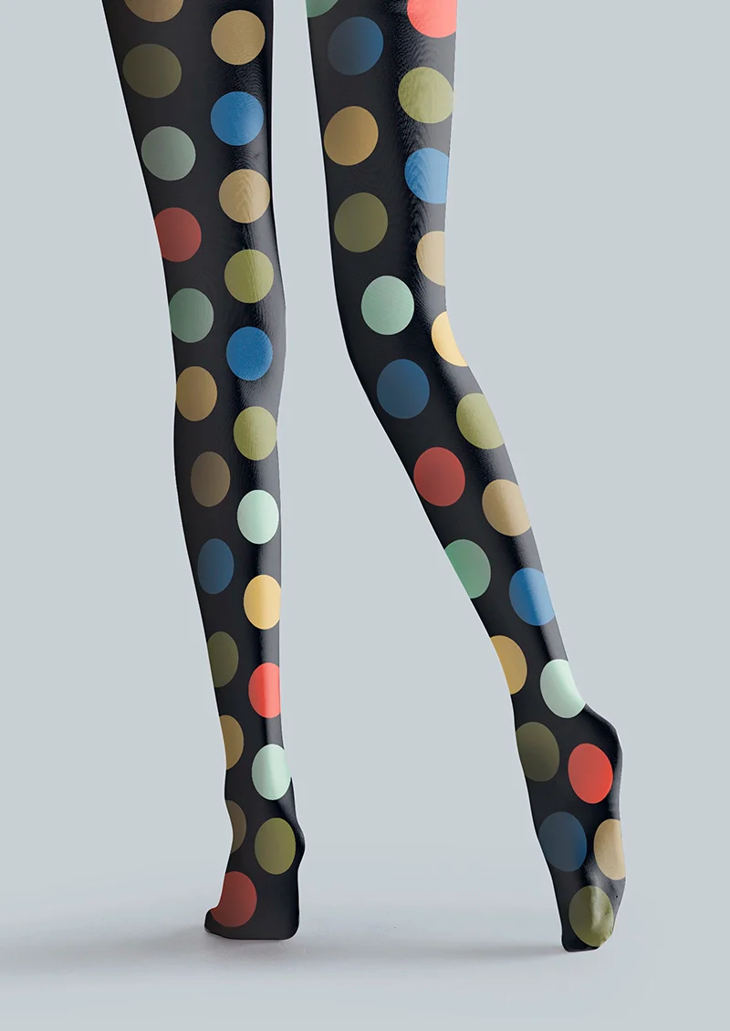 Viken Plan Colorful Polka Dots Tights Hosiery Pantyhose - Image 4