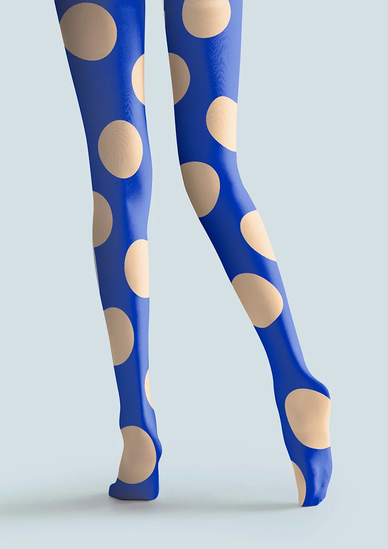 Viken Plan PopArt Print Tights Reverie color Pantyhose/Tights [Blue polka dots] - Image 3