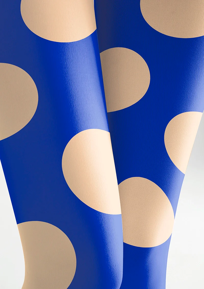 Viken Plan PopArt Print Tights Reverie color Pantyhose/Tights [Blue polka dots] - Image 4