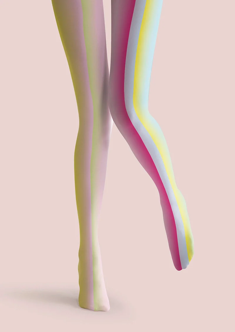Viken Plan Rainbow Light stripes Tights Hosiery Pantyhose