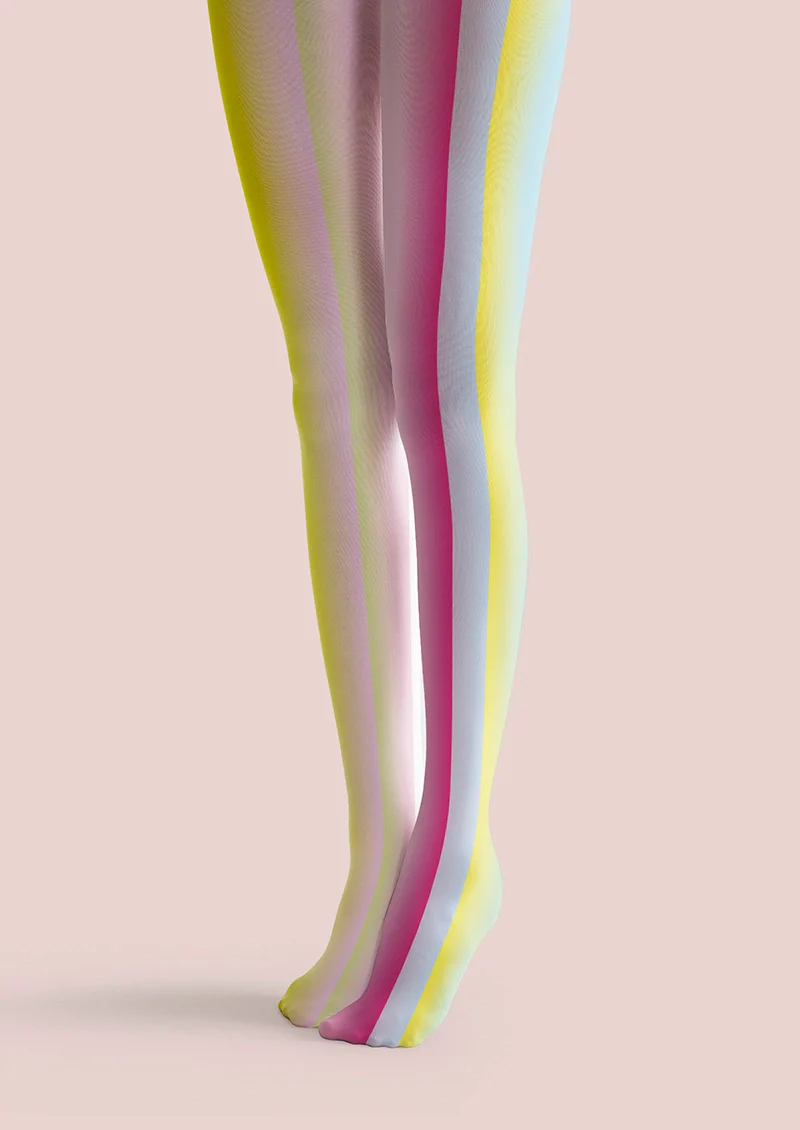 Viken Plan Rainbow Light stripes Tights Hosiery Pantyhose - Image 3
