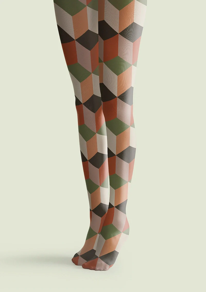 Viken Plan Retro Blocks Tights Hosiery Pantyhose