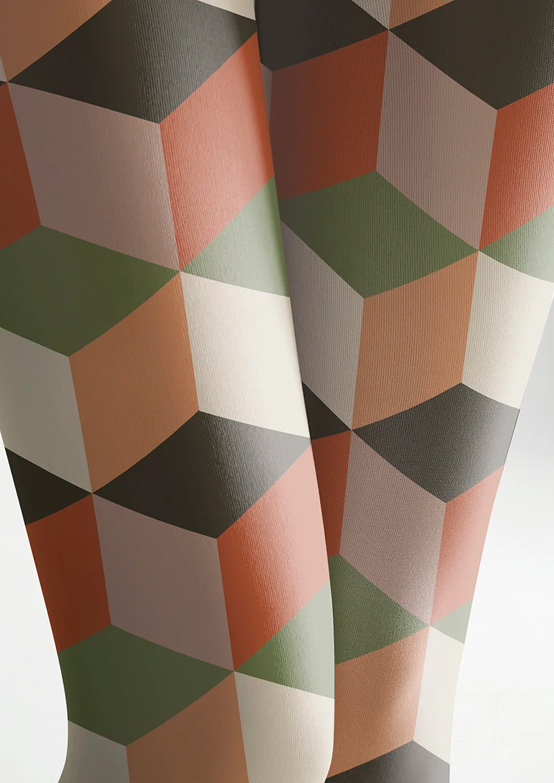 Viken Plan Retro Blocks Tights Hosiery Pantyhose - Image 5
