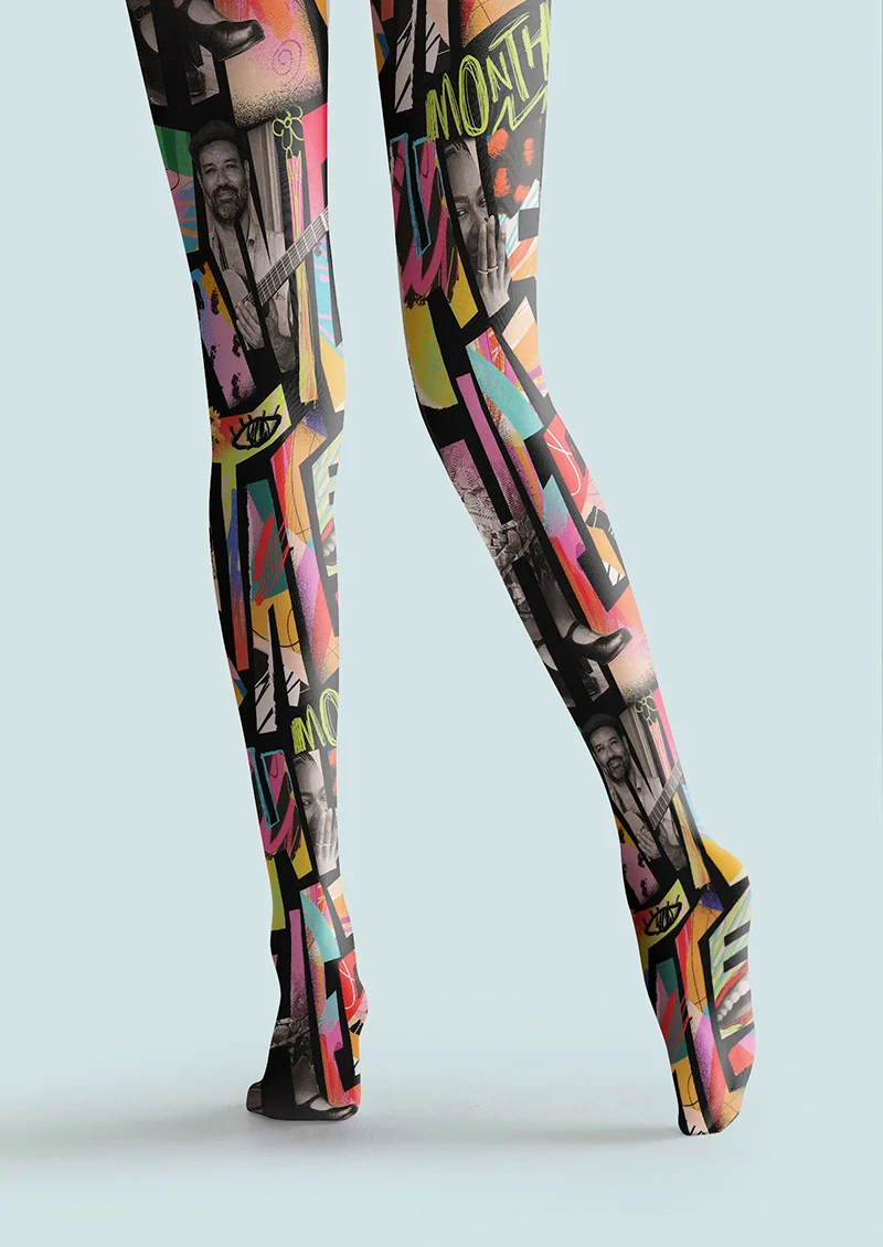 Viken Plan Rhythm Collage Tights Hosiery Pantyhose - Image 4