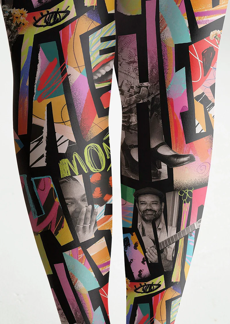 Viken Plan Rhythm Collage Tights Hosiery Pantyhose - Image 5