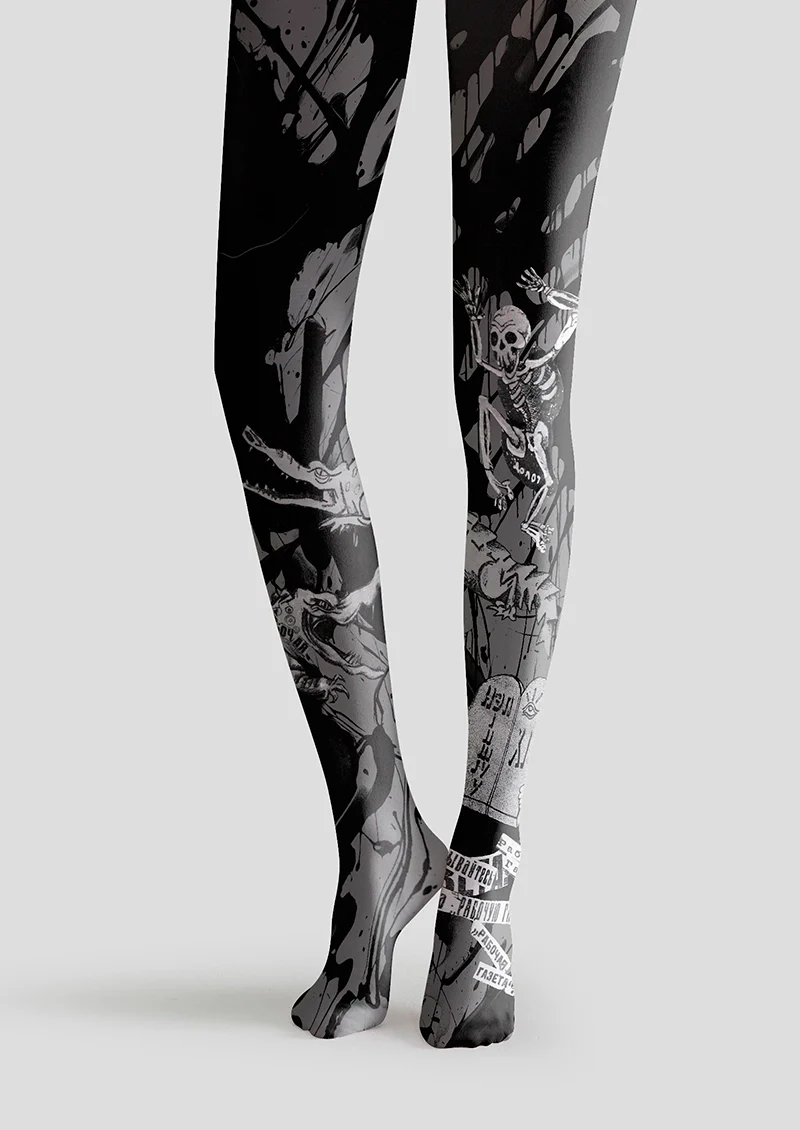 Viken Plan Skullgator Tights Hosiery Pantyhose