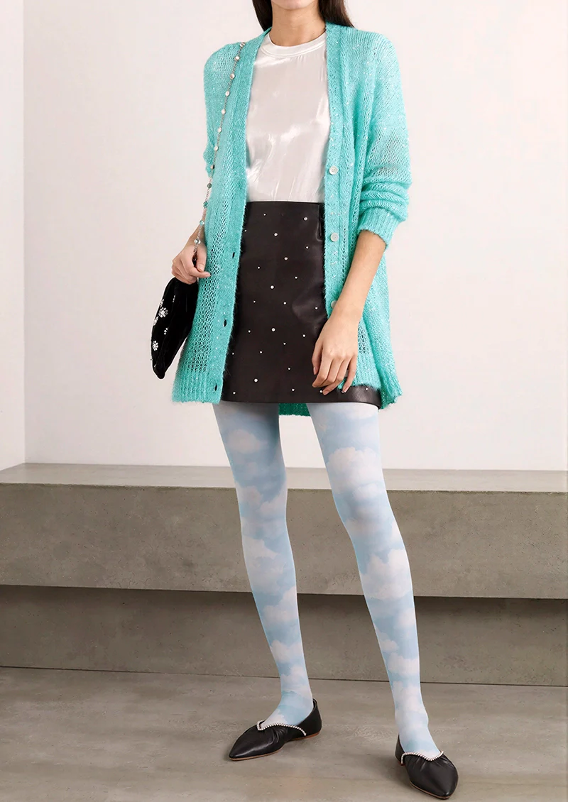 Viken Plan sky print Tights Hosiery Pantyhose - Image 2