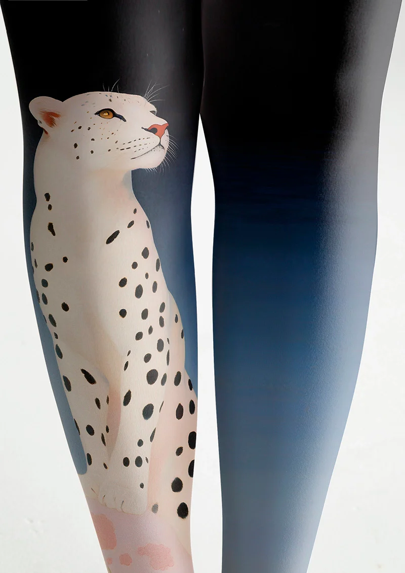 Viken Plan Snow leopard Tights Hosiery Pantyhose - Image 5
