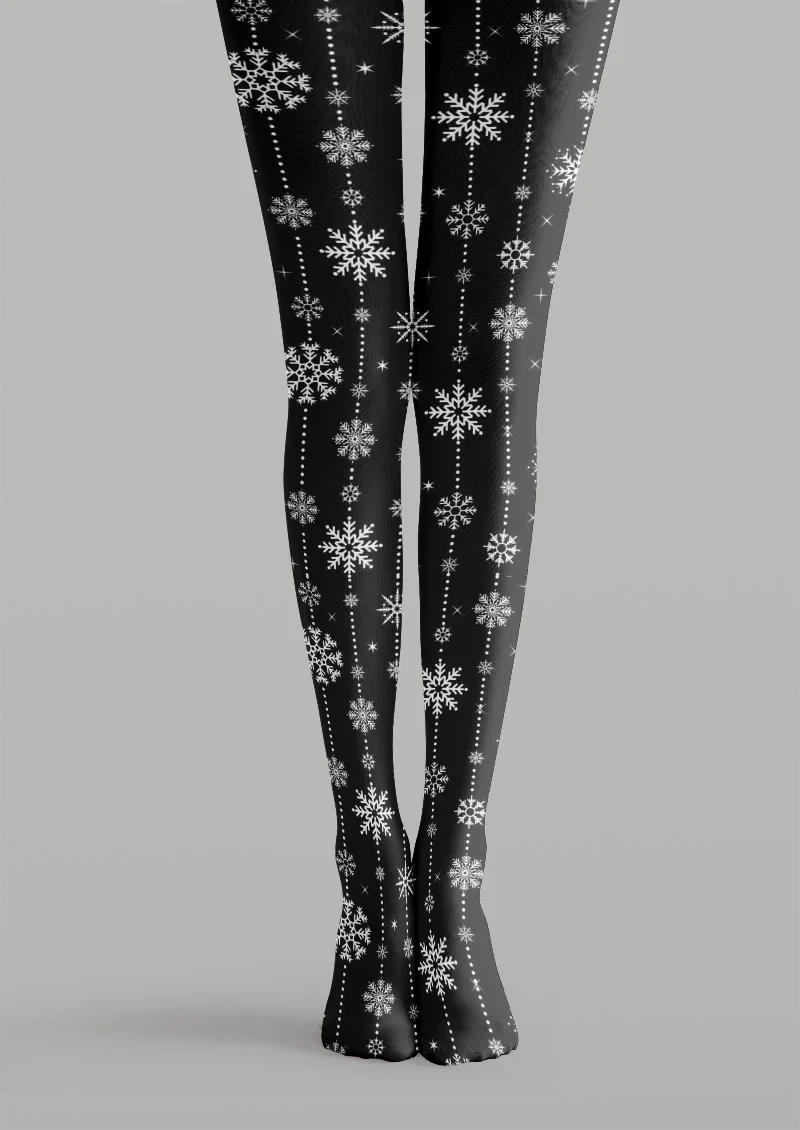 Viken Plan Snowflake Graphic Tights Hosiery Pantyhose