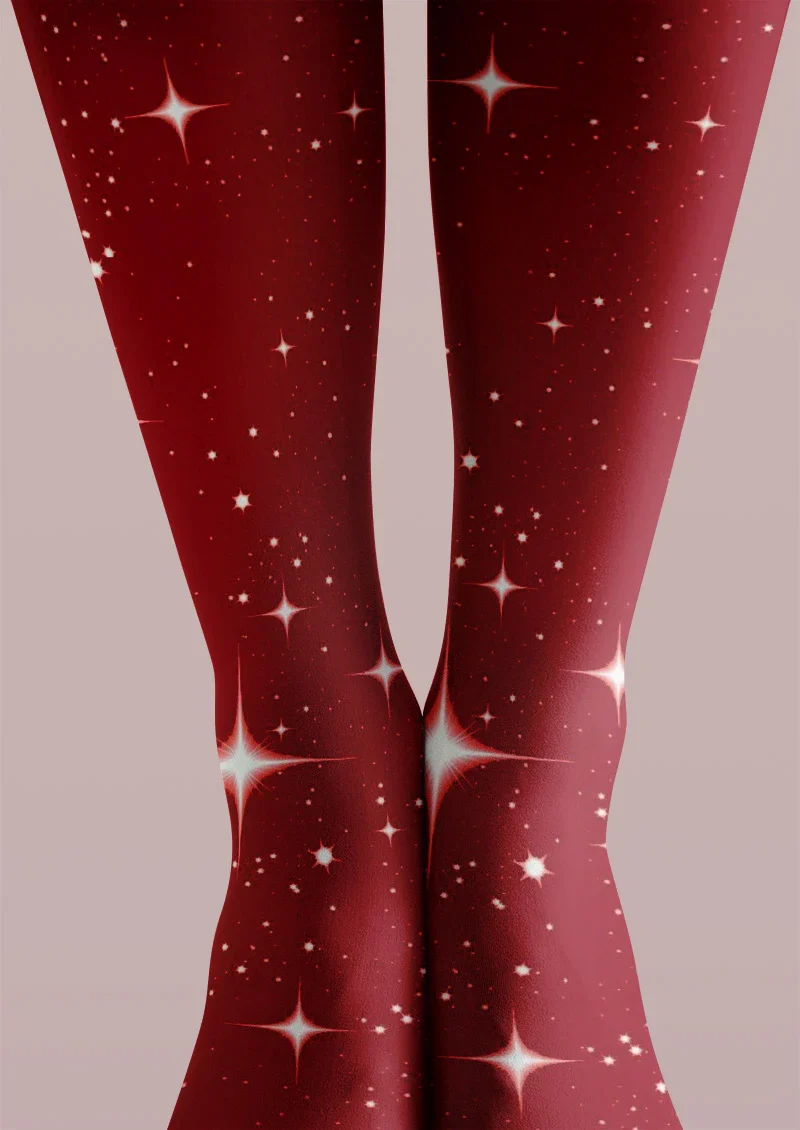 Viken Plan Starry Graphic Tights Hosiery Pantyhose - Image 4