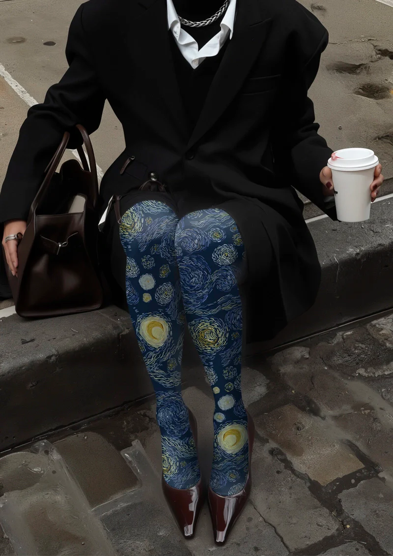 Viken Plan Starry Sky Tights Hosiery Pantyhose - Image 2