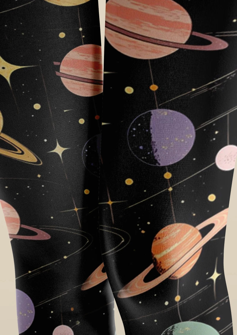 Viken Plan Starry Universe Graphic Tights Hosiery Pantyhose - Image 3
