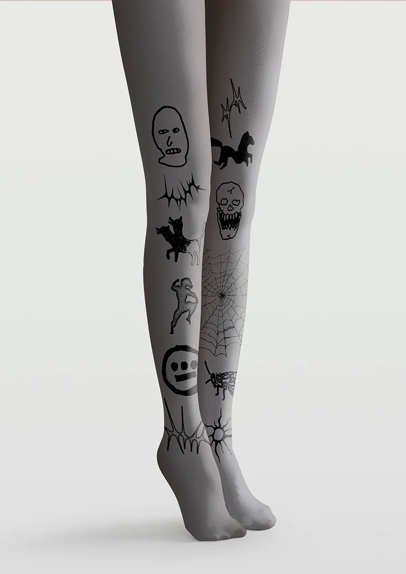 Viken Plan Street Skeleton Tights Hosiery Pantyhose - Image 3