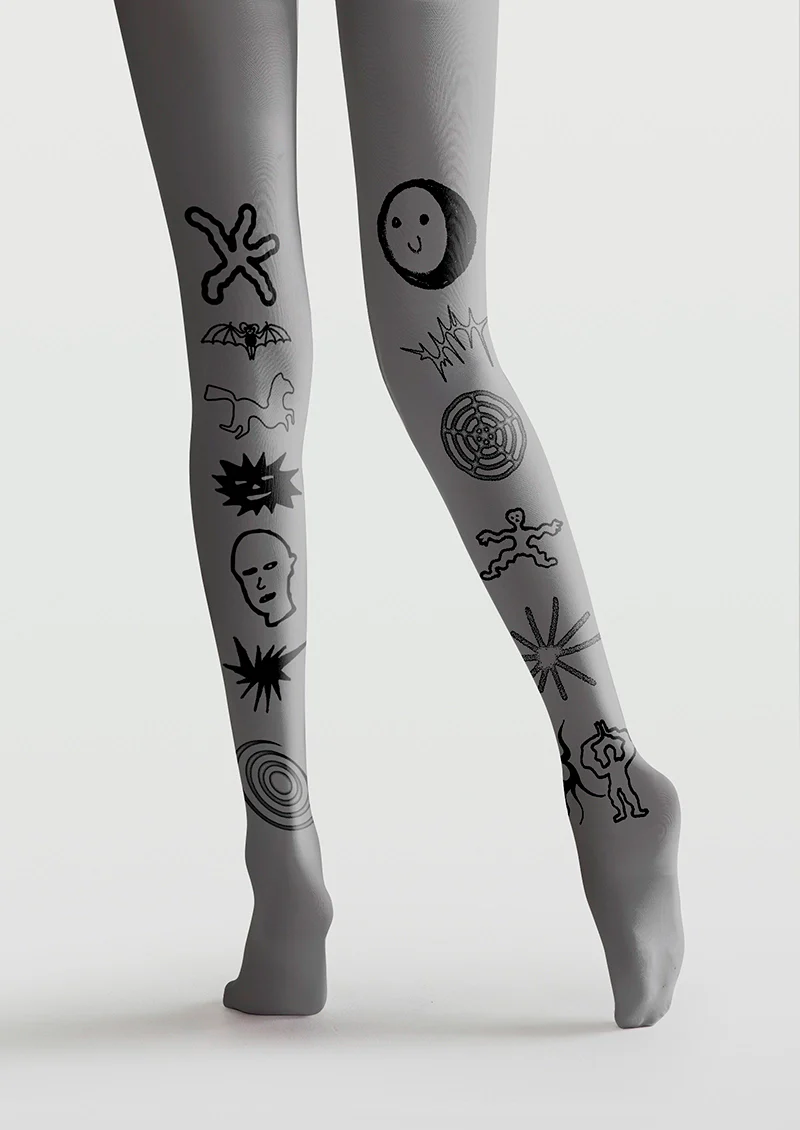 Viken Plan Street Skeleton Tights Hosiery Pantyhose - Image 4