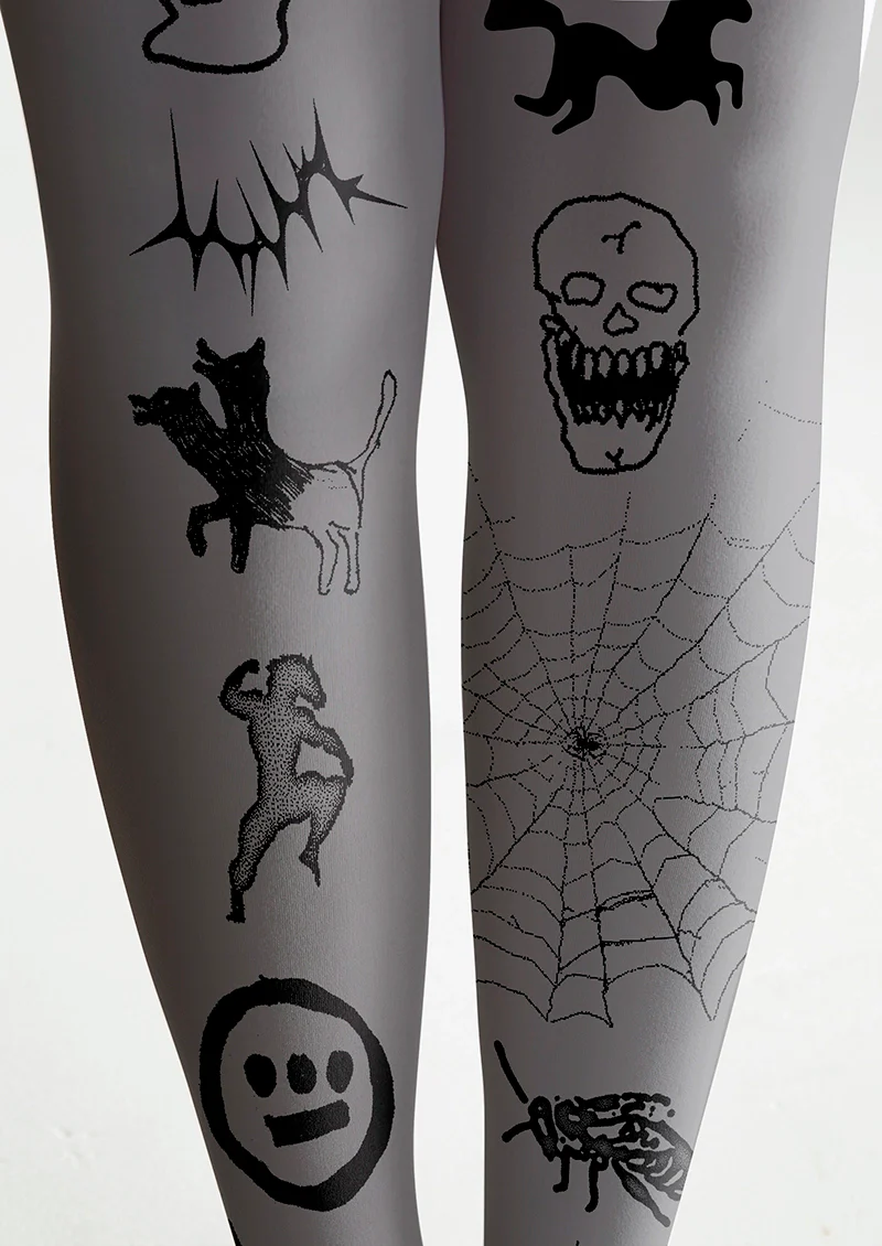 Viken Plan Street Skeleton Tights Hosiery Pantyhose - Image 5