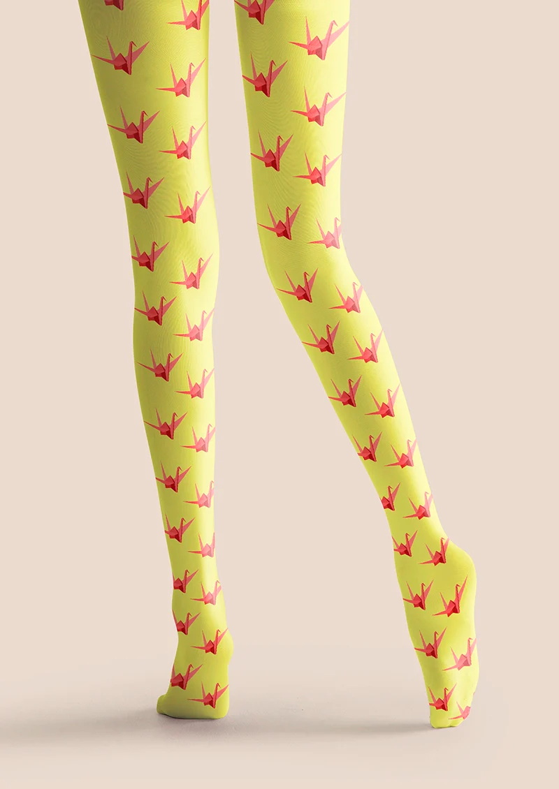 Viken Plan Thousand Paper Cranes Tights Hosiery Pantyhose - Image 4