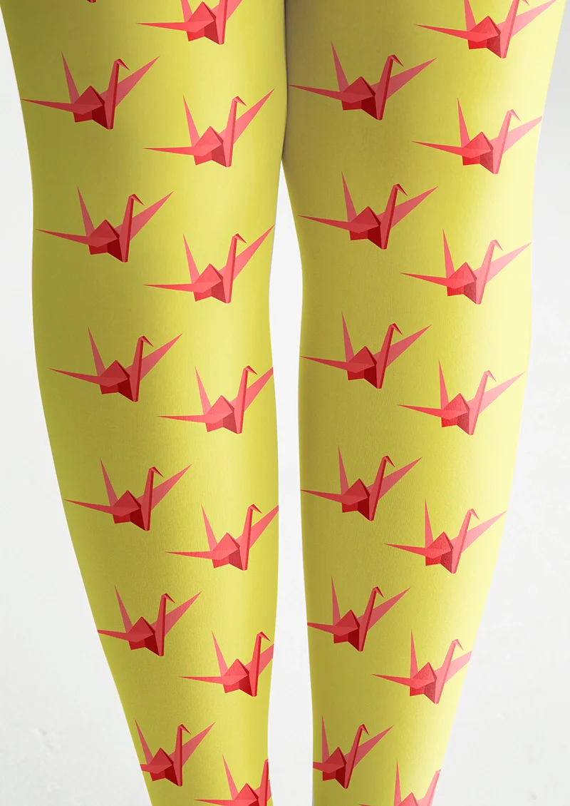 Viken Plan Thousand Paper Cranes Tights Hosiery Pantyhose - Image 5