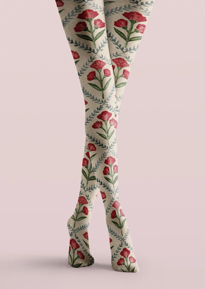 Viken Plan Tulip Meadow Tights Hosiery Pantyhose
