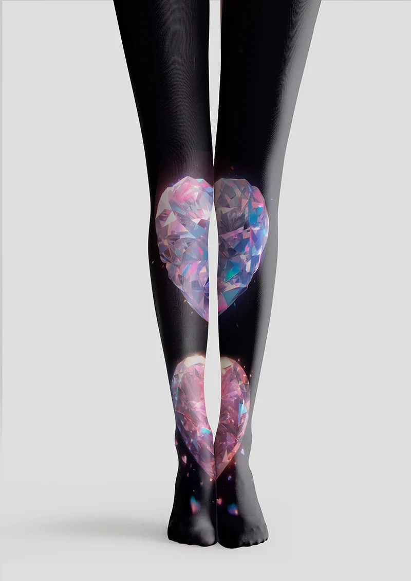 Viken Plan Valentine's Day Love Diamond Tights Hosiery Pantyhose