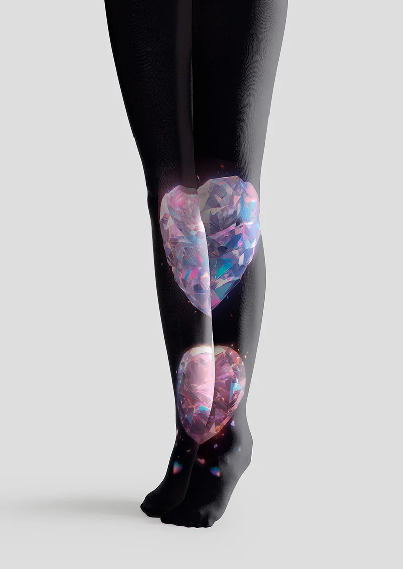 Viken Plan Valentine's Day Love Diamond Tights Hosiery Pantyhose - Image 3