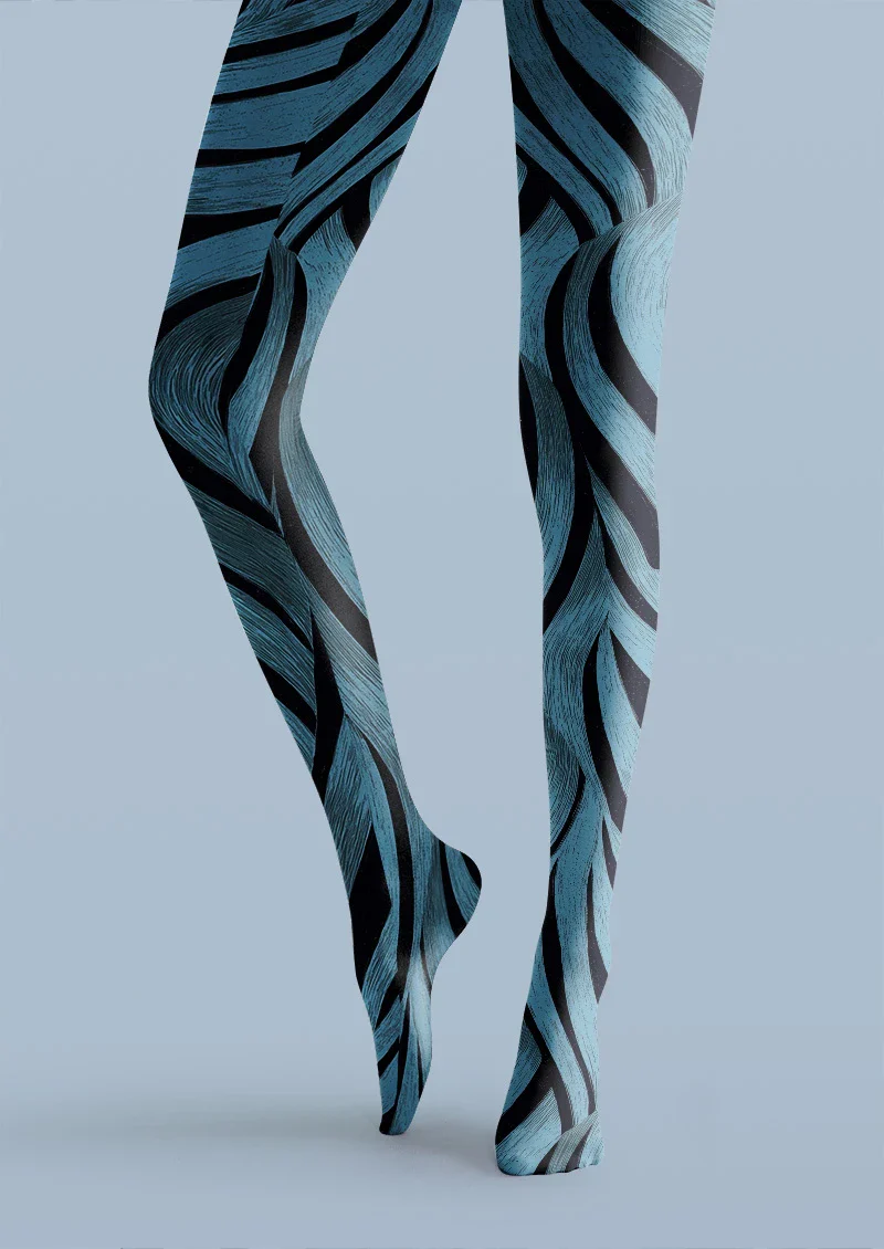 Viken Plan Blue Mirage Tights Hosiery Pantyhose - Image 3