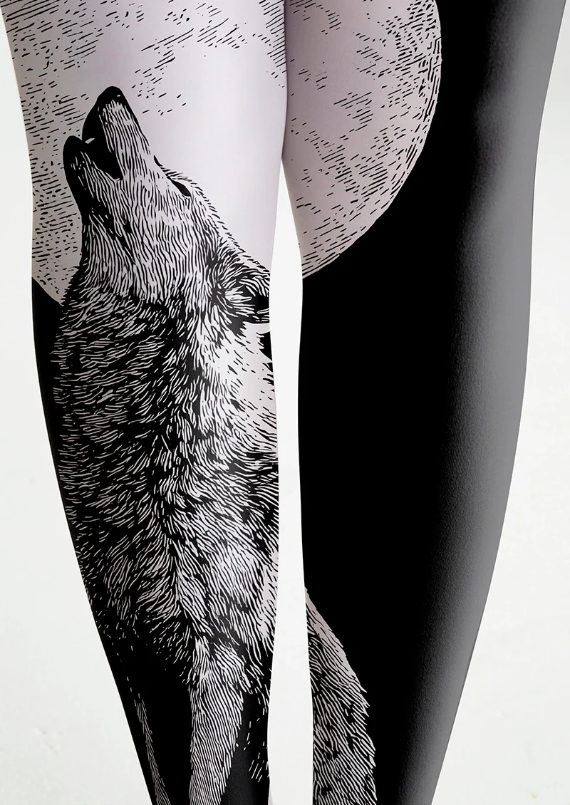 Viken Plan Wolf Line engraving Tights Hosiery Pantyhose - Image 5