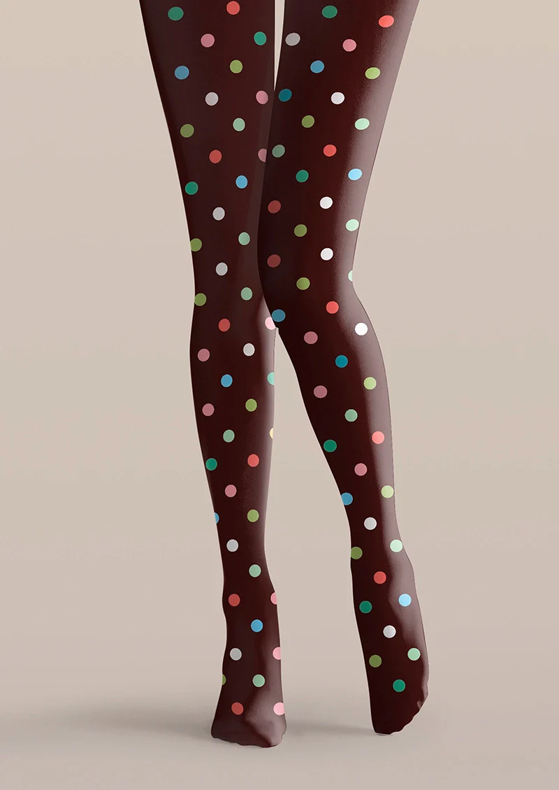 Viken Plan Colorful Polka Dots Tights Hosiery Pantyhose - Image 3