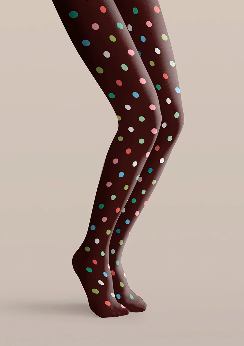 Viken Plan Colorful Polka Dots Tights Hosiery Pantyhose - Image 4