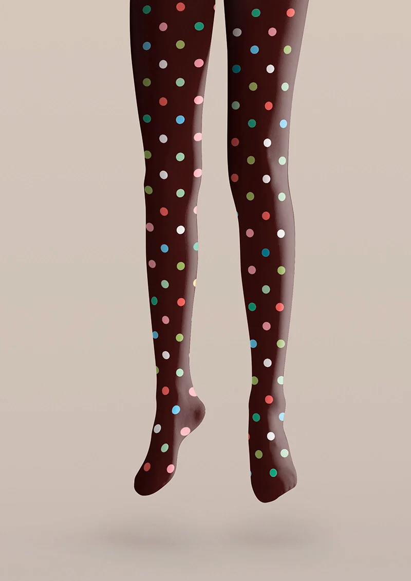 Viken Plan Colorful Polka Dots Tights Hosiery Pantyhose - Image 5