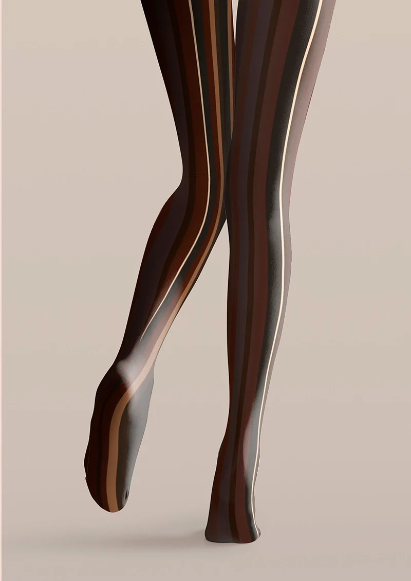 Viken Plan Staff of Afterglow Striped Tights Hosiery Pantyhose - Image 5