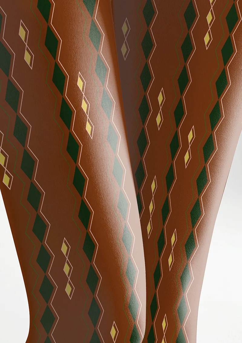 Viken Plan Diamond stripes Tights Hosiery Pantyhose - Image 6