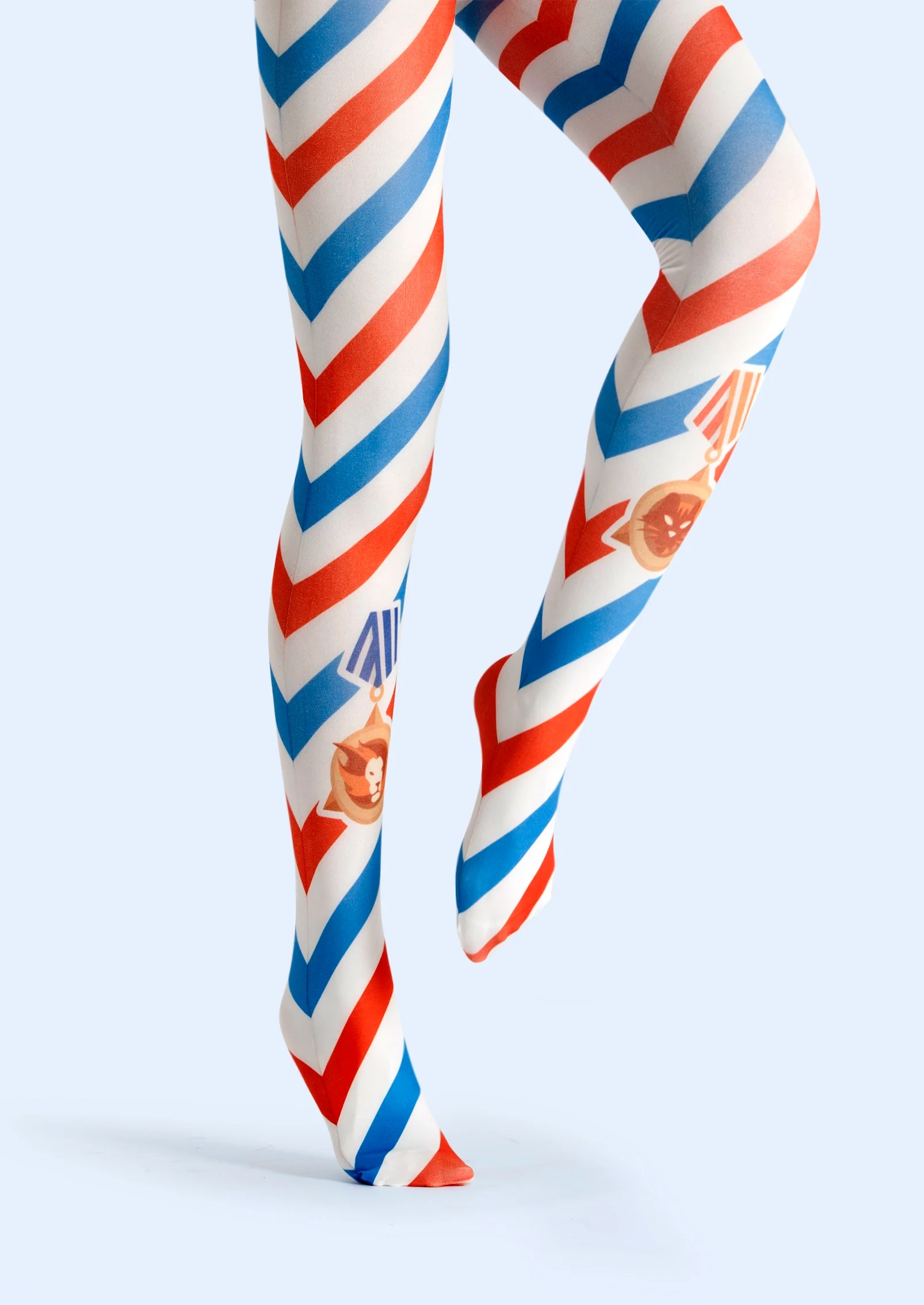 Viken Plan PopArt Print Tights Color Stripe Pantyhose/Tights [AnimalMedal] - Image 2