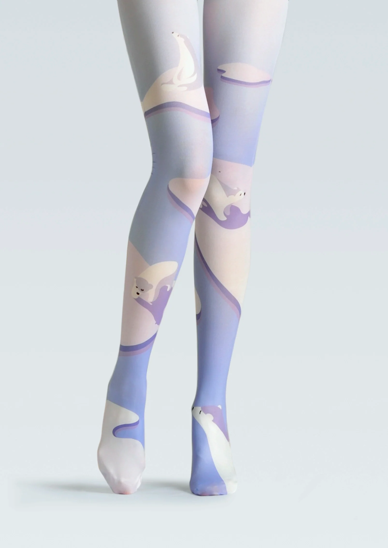 Viken Plan Fun Print Tights Polar bears Pantyhose/Tights [Arctic Light]