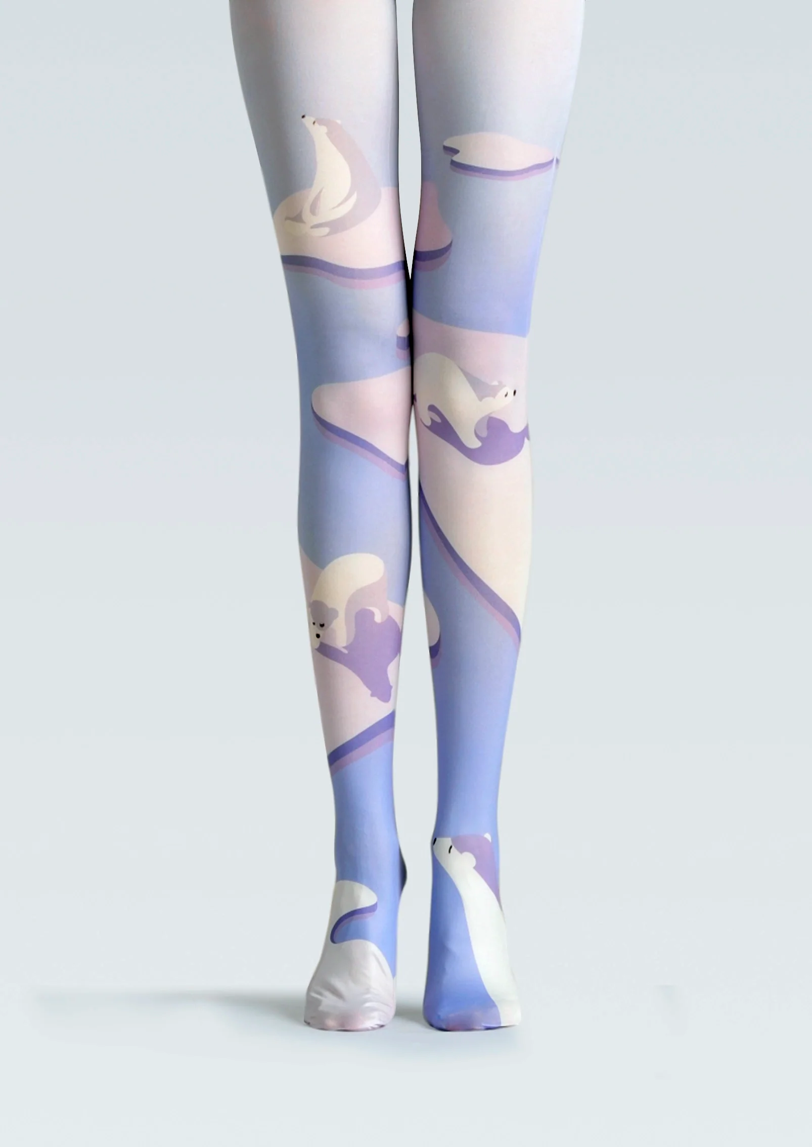 Viken Plan Fun Print Tights Polar bears Pantyhose/Tights [Arctic Light] - Image 2