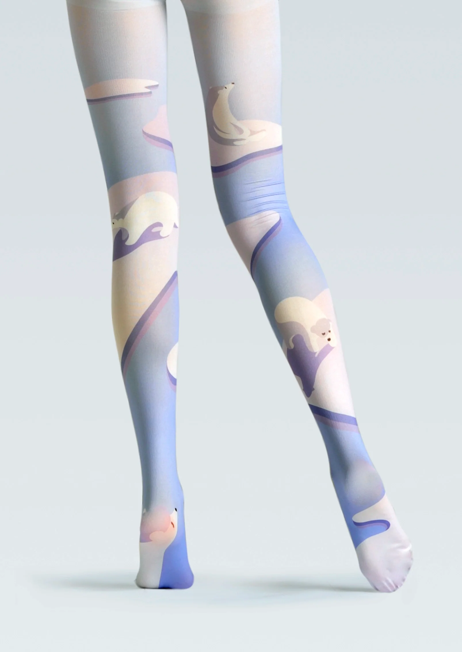 Viken Plan Fun Print Tights Polar bears Pantyhose/Tights [Arctic Light] - Image 4