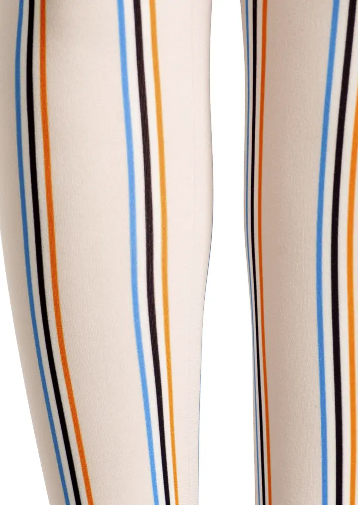 Viken Plan Beige Striped College Tights Hosiery Pantyhose - Image 5