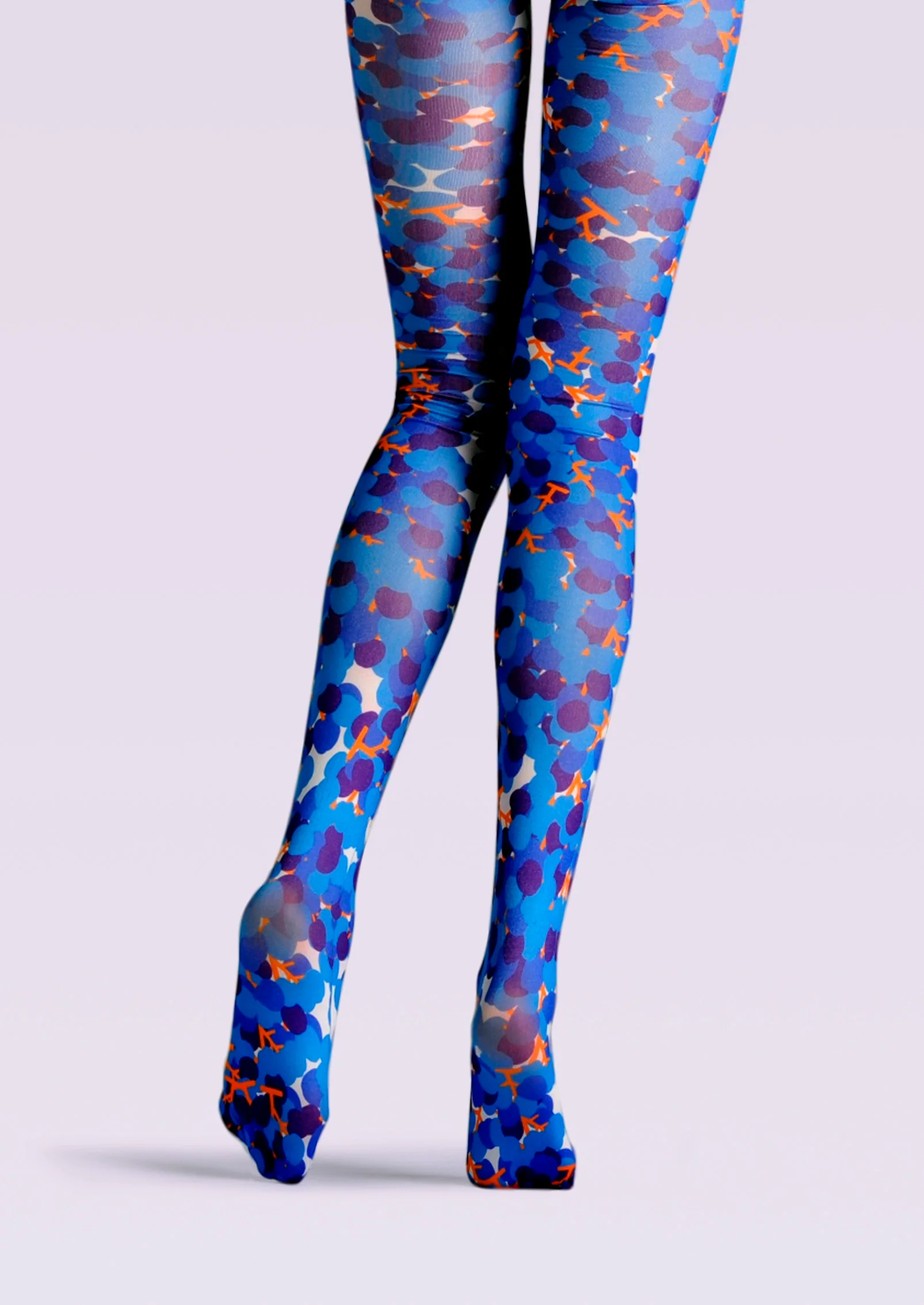 Viken Plan Fun art Print Tights Color Pantyhose/Tights [Cat in Purple vineyard] - Image 4
