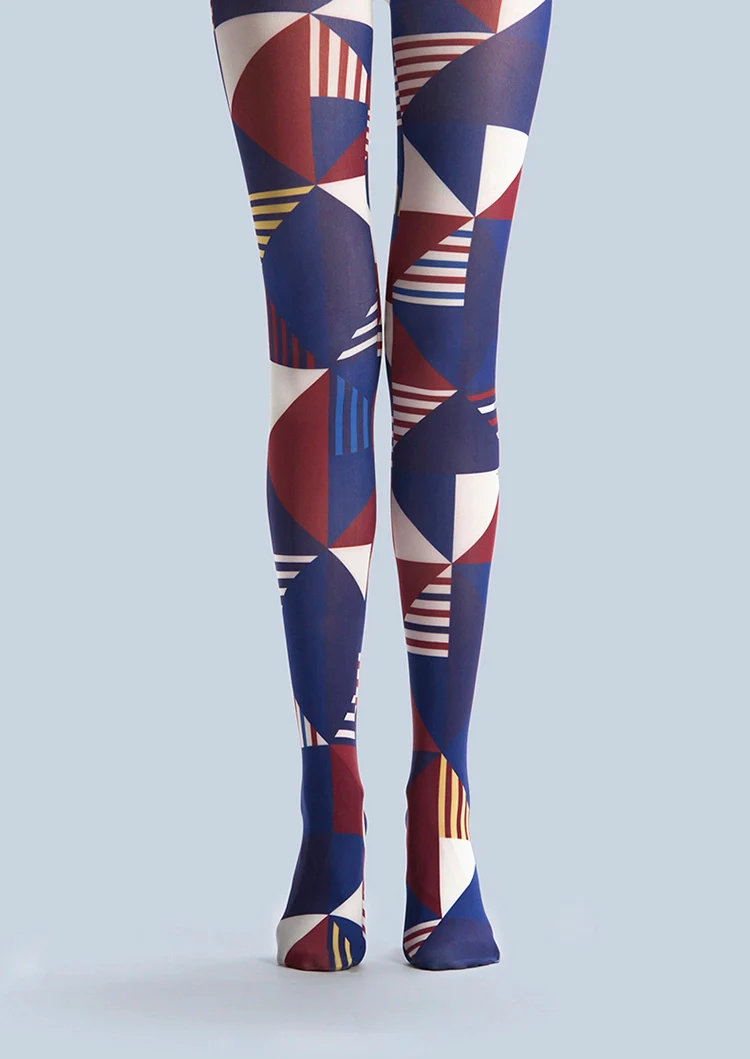 Viken Plan PopArt Print Tights Color check Pantyhose/Tights [Checkered pattern] - Image 4