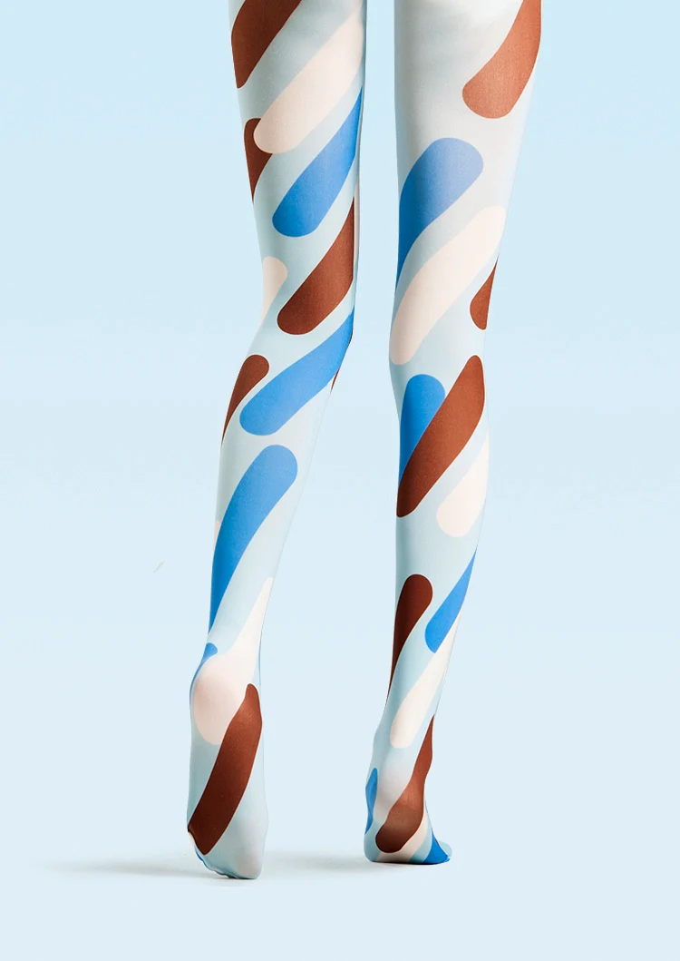 Viken Plan PopArt Print Cute Pantyhose/Tights [Circular stripes] - Image 4